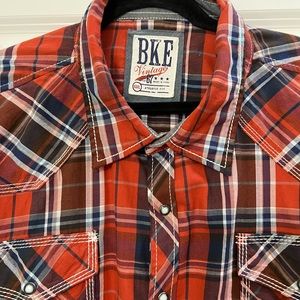 Mens BKE vintage athletic fit 3xl button up